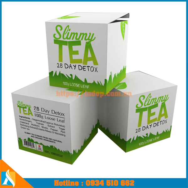 mẫu hộp giấy đựng trà xanh giá rẻ