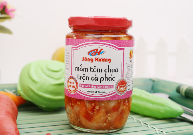 Nhãn dán mắm tôm chua tại Huế