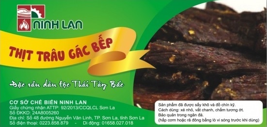 tem decal dán thịt trâu gác bếp tại Sơn La