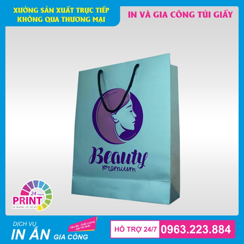 mẫu túi giấy quảng cáo cho cửa hàng spa