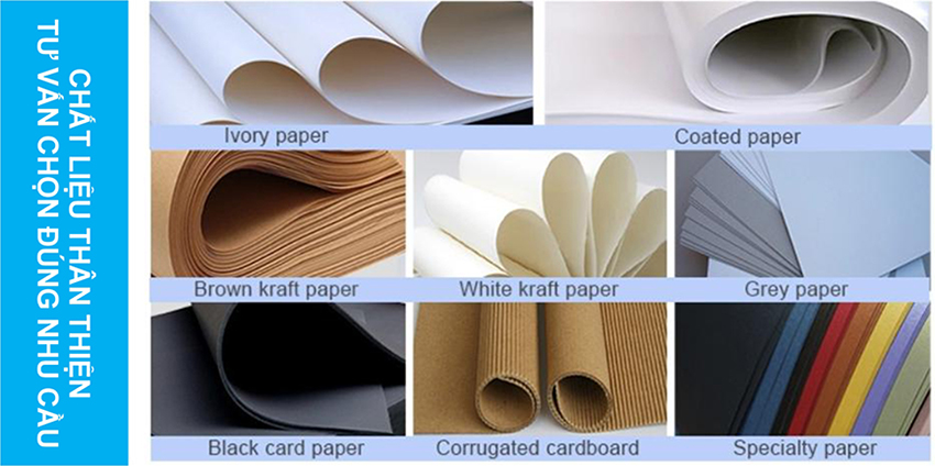các loại giấy sử dụng để in ấn túi giấy