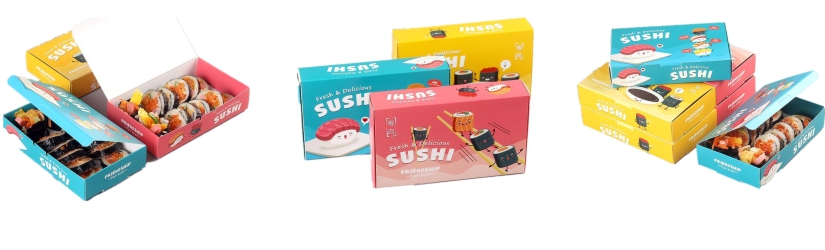 mẫu hộp giấy đựng sushi