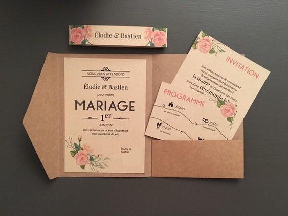In thiệp cưới bằng giấy Kraft tại in An Anh