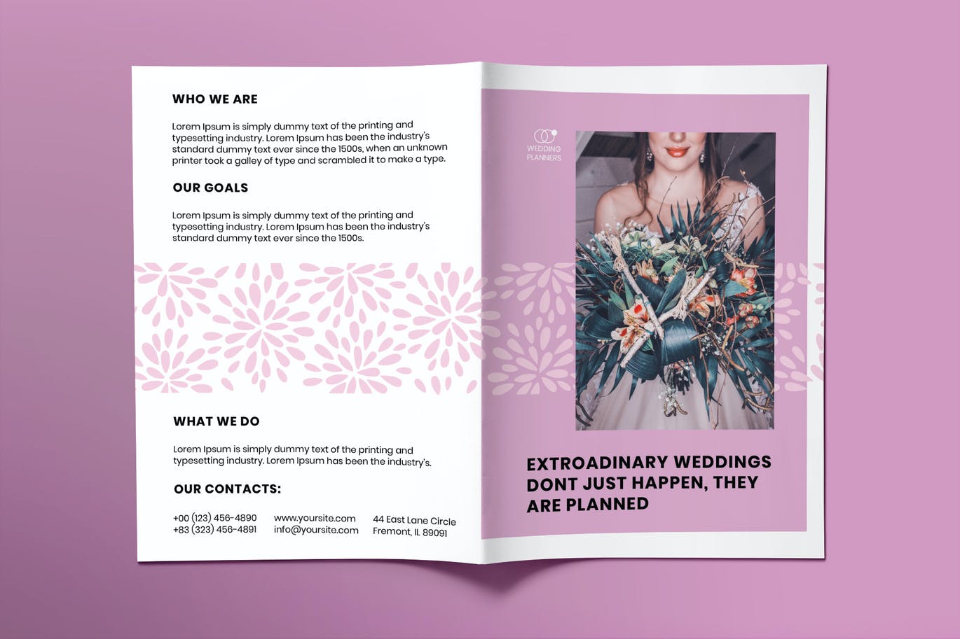 Các mẫu thiết kế Brochure cho doanh nghiệp cung cấp dịch vụ tiệc cưới