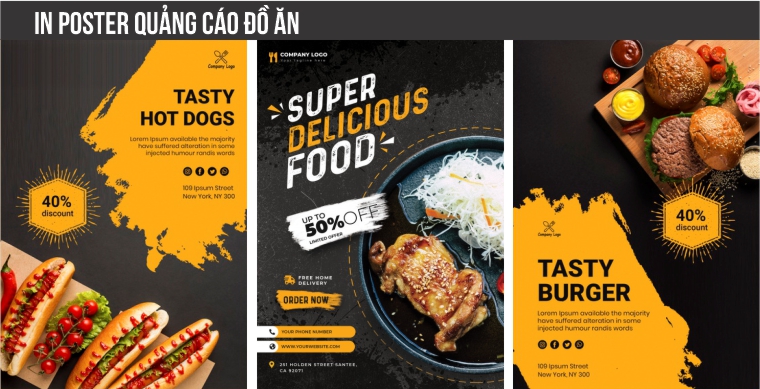 mẫu poster quảng cáo đồ ăn