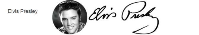mẫu chữ ký của Elvis presley
