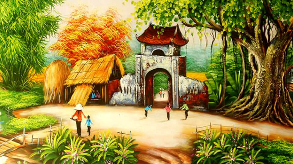 Nhận đặt vẽ tranh phong cảnh đẹp tại Hà Nội  Tranh treo tường AmiA