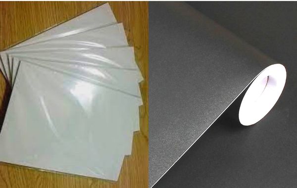 2 loại decal giấy bóng và decal giấy nhám