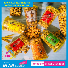 Tham khảo 20 mẫu tem dán hộp đựng bỏng ngô Mỹ, bắp rang bơ sáng tạo nhât
