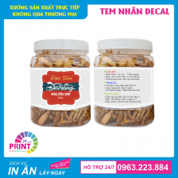 Mẫu Tem Nhãn Dán Sản Phẩm Khô Gà Sấy