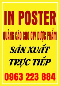 Nhận In Poster Quảng Cáo Cho Cty Dược Phẩm, TPCN