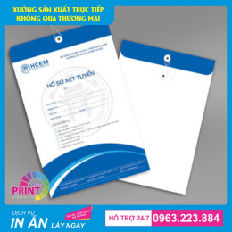 In phong bì đựng hồ sơ