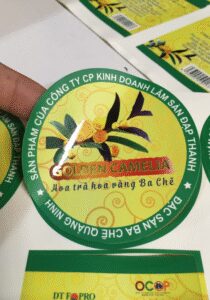 Mẫu thiết kế tem mác dành cho sản phẩm trà hoa, trà thảo mộc