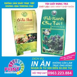 Điều kiện cần và đủ để in túi giấy Kraft màng nhôm đựng trà đẹp thuần khiết