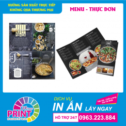 In Menu nhựa - giải pháp tối ưu nhất cho các quán ăn, nhà hàng