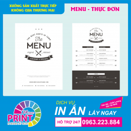 Mách bạn địa chỉ in Menu chuyên nghiệp, giá rẻ