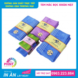 Tổng hợp hơn 20 mẫu tem mác giấy quảng cáo khăn mặt khăn tắm đẹp