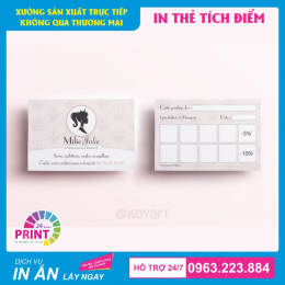 Top 10 mẫu thẻ tích điểm đẹp, thiết kế và in ấn chất lượng