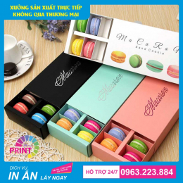 Hộp giấy đựng bánh Macaron, Đóng gói đẹp mắt, đảm bảo việc vận chuyển