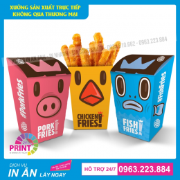 Hơn 10 mẫu hộp giấy đựng khoai tây chiên bắt mắt cho cửa hàng kinh doanh take away