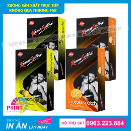 In hộp giấy đựng bao cao su theo yêu cầu, giá rẻ, có in số lượng ít