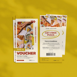 Các mẫu voucher nhà hàng , quán ăn đẹp thu hút khách hàng