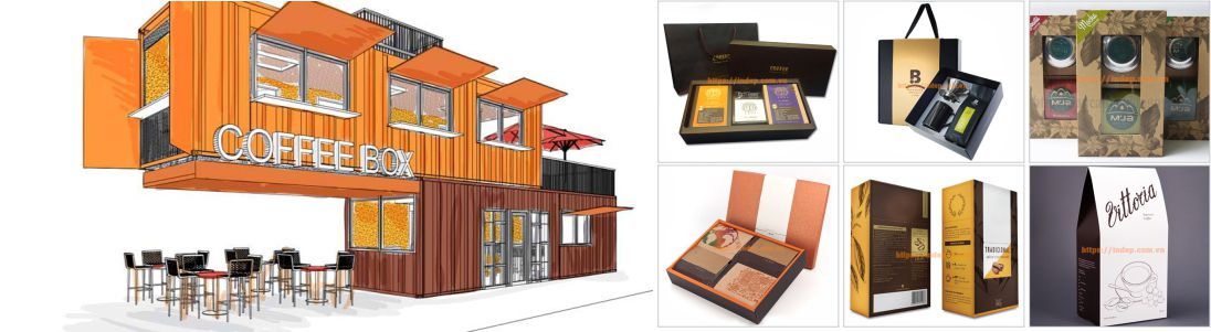 hộp giấy đựng cà phê cao cấp
