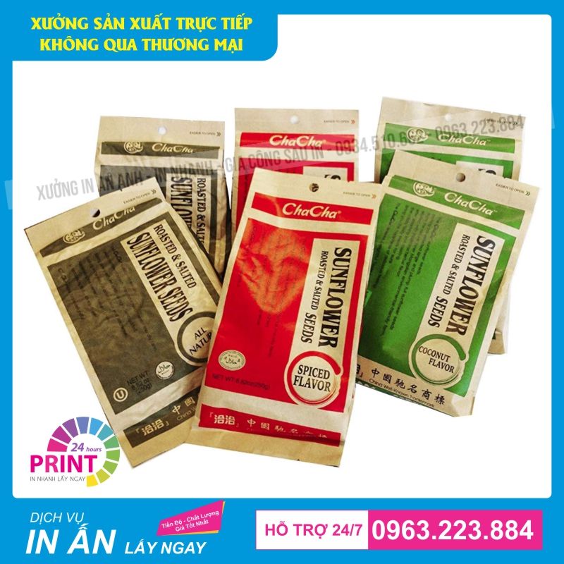 bao bì đựng hướng dương