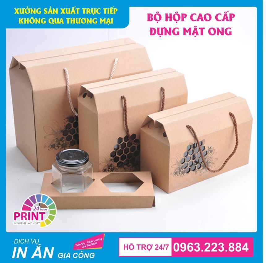 bao-bi-giay-dung-chai-mat-ong-img Mẫu bao bì giấy bằng carton sóng đựng mật ong