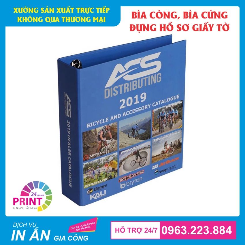 bìa còng a4 in thông tin công ty