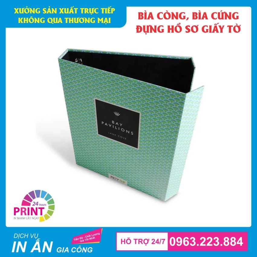 bìa còng a5 in thông tin tên công ty