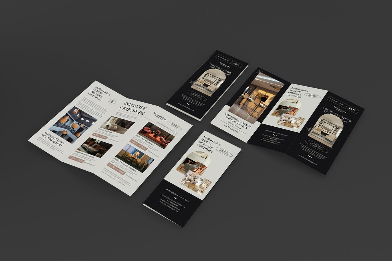 Mẫu brochure nội thất gấp ba