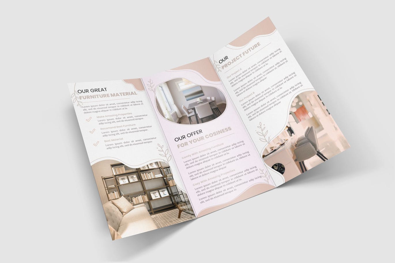 Mẫu brochure nội thất gấp ba