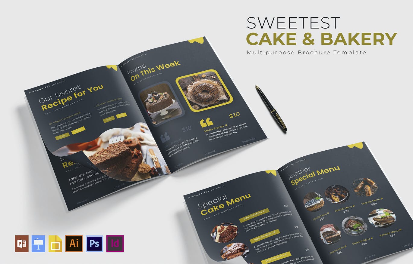 10 mẫu thiết kế brochure cho các cửa hàng bánh mà bạn nên biết