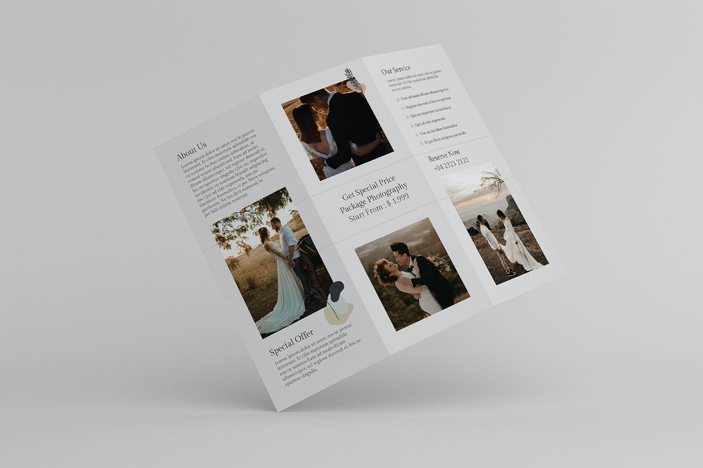 Các mẫu thiết kế Brochure dành cho doanh nghiệp cung cấp dịch vụ tiệc cưới