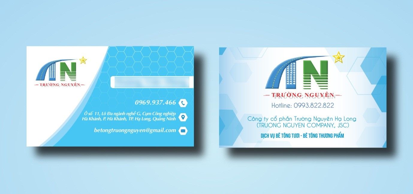Logo công ty được đặt ở góc trái phía trên cùng hoặc đặt chính giữa mặt trước card visit