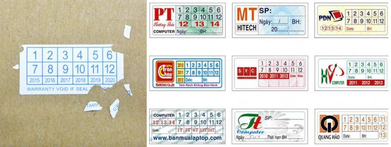 Chất liệu in tem bảo hành bằng decal vỡ