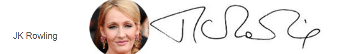 chữ ký của jk rowling