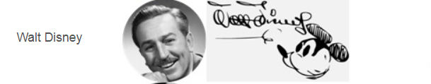 chữ ký cảu Walt Disney