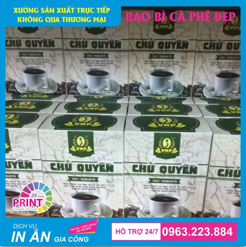 hộp giấy đựng cà phê hòa tan