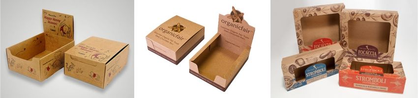 kiểu hộp giấy kraft trưng bày sản phẩm