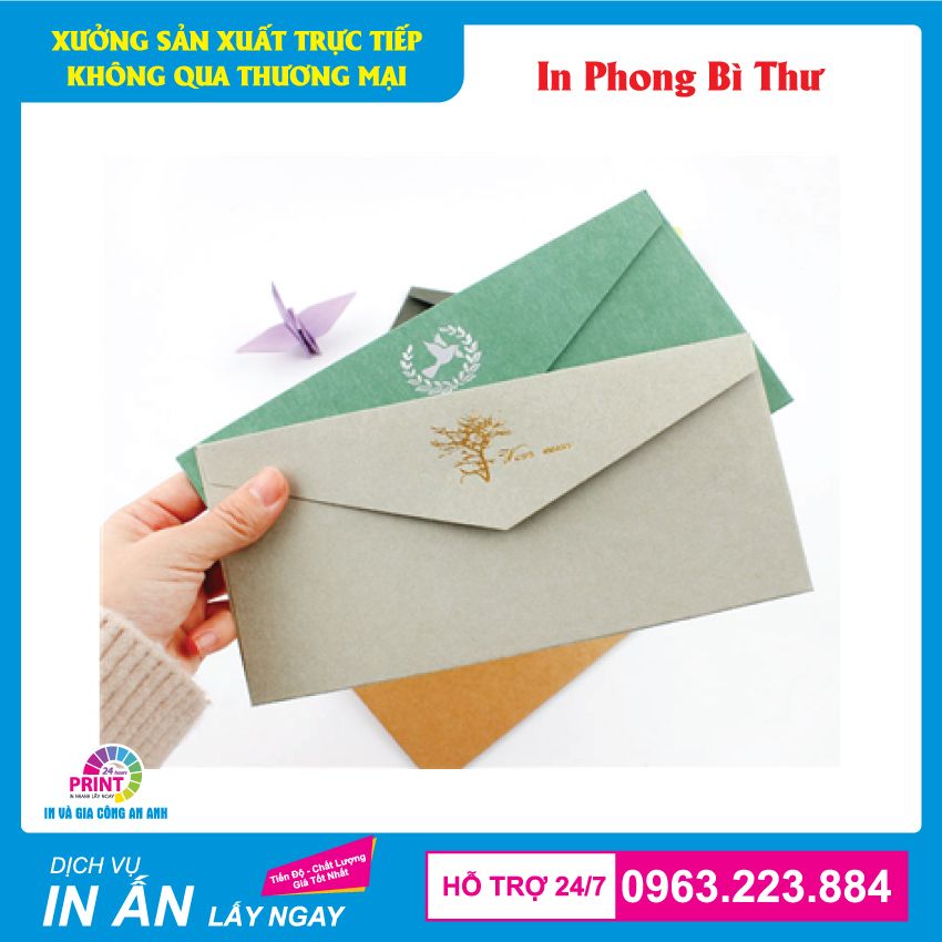 Kích thước in phong bì thư