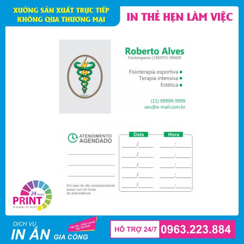 dịch vụ in thẻ hẹn làm việc