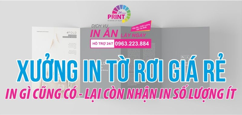 Dịch vụ in tờ rơi giá rẻ lấy gấp tại Hà Nội