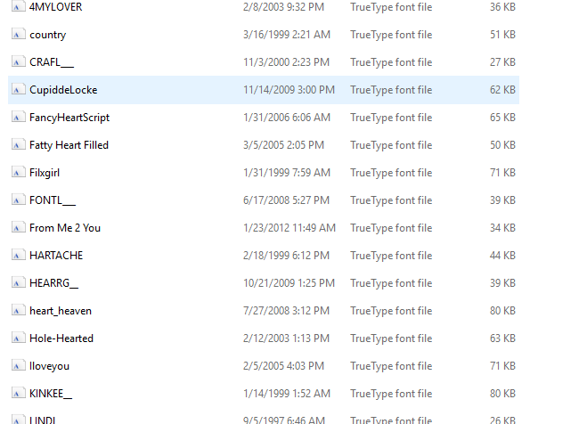 Một số font chữ trái tim gửi tới các bạn - In Nhãn Mác