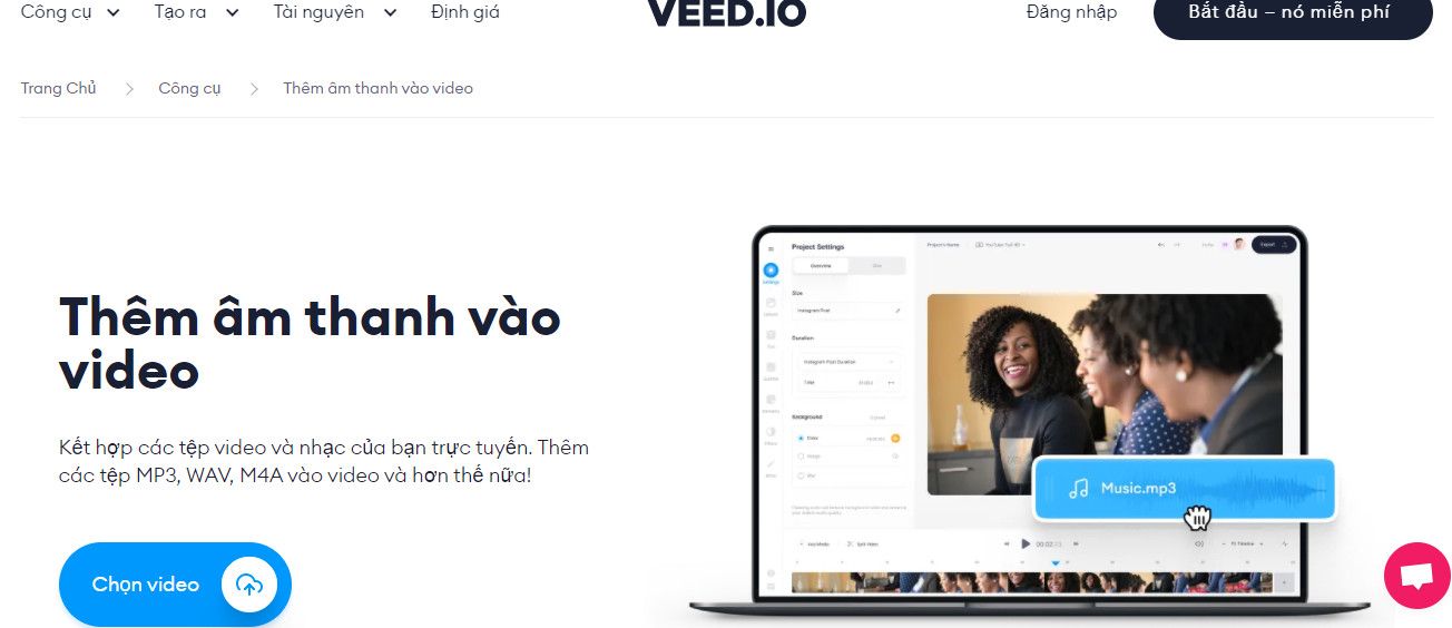 các trang web chèn nhạc vào video
