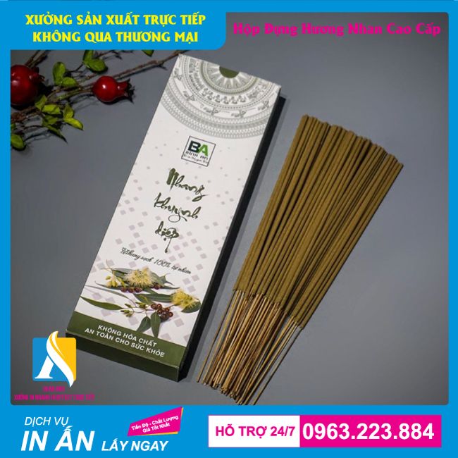 in hộp giấy đựng hương, đựng nhanh đẹp