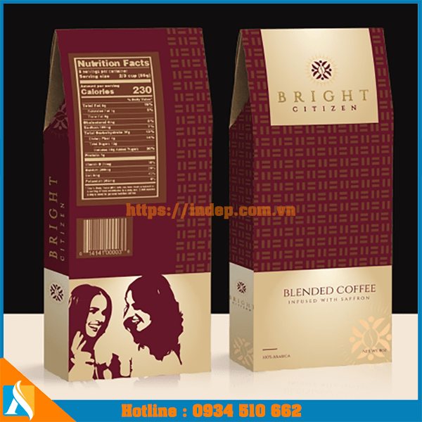 hộp giấy cà phê hòa tan đẹp
