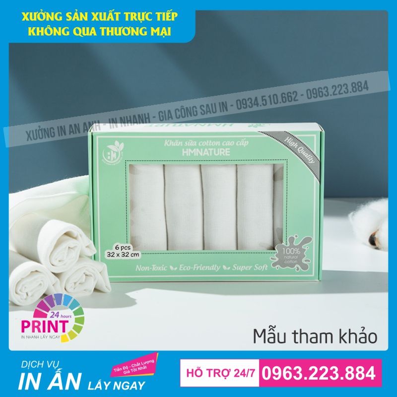 hộp giấy đựng khăn sữa