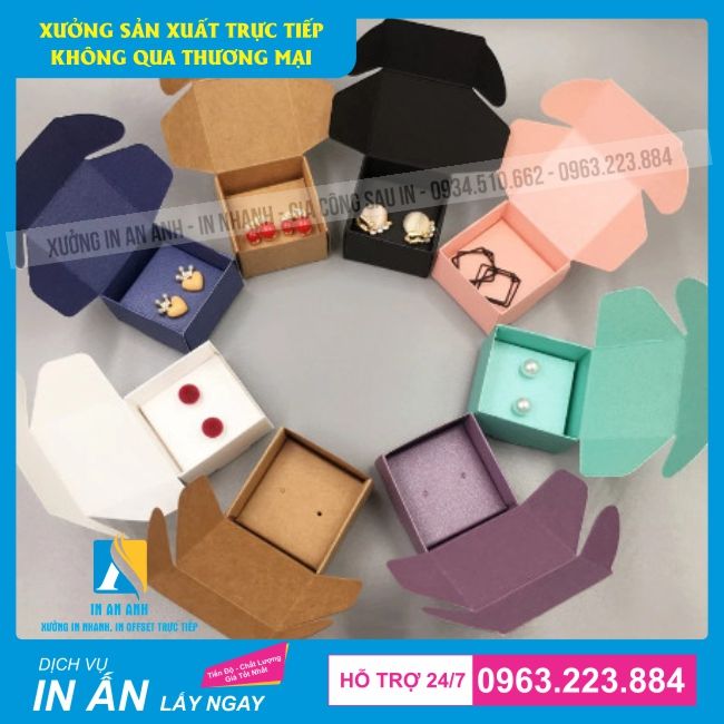 hộp giấy đựng khuyên tai